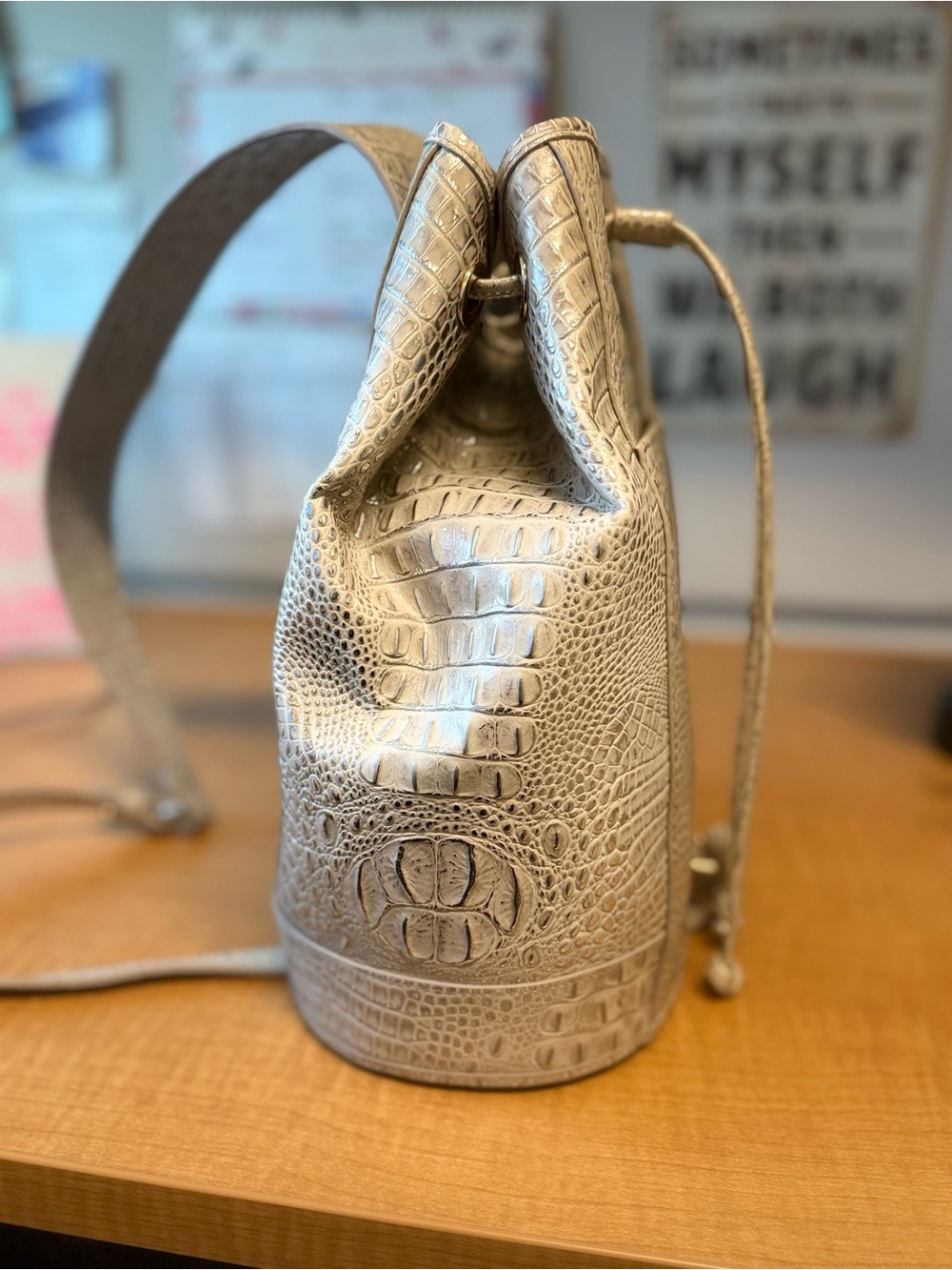 Brahmin Mini Melbourne Oyster Backpack - Picture 4 of 8